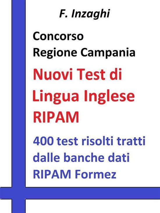 Concorso Regione Campania - I test RIPAM di lingua inglese - cover