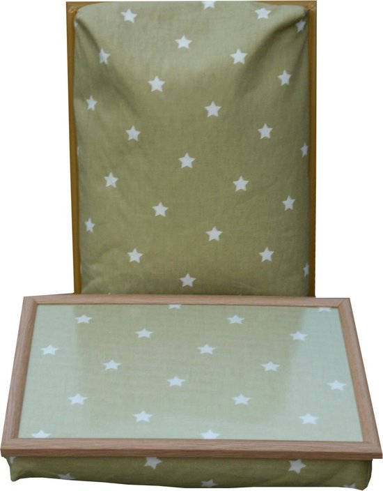 Laptray / schoottafel / schootdienblad Green star - 41 x 31 x10 cm | bol.com