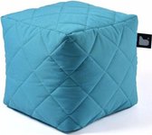 Extreme lounging - B-box  - Quilted - Poef - Outdoor & Indoor - Aquablauw