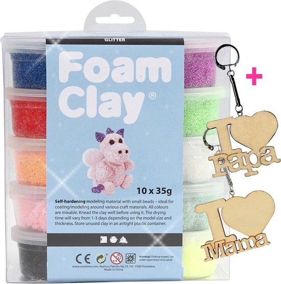 Foam Clay Klei Glitter - 10 x 35 gram | bol.com