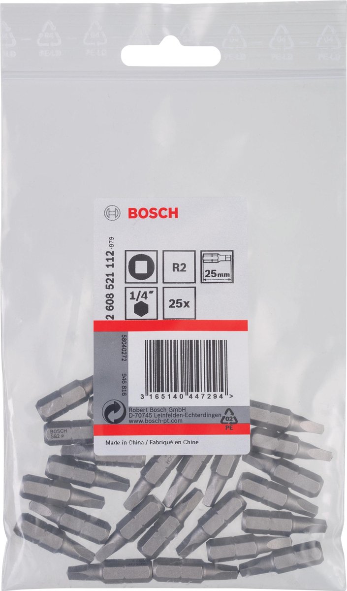 "BIT 4-KANT 2 XH 1/4"" 25MM (25)"