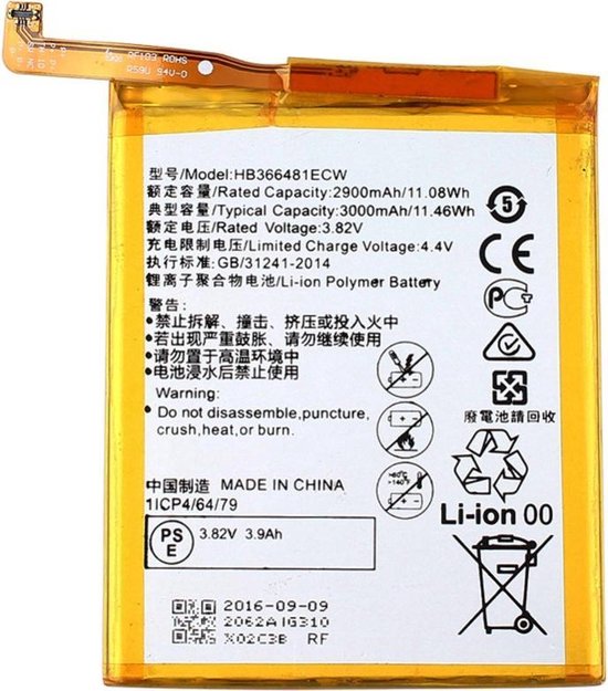 Huawei Accu/Batterij voor Huawei P9 Lite | bol.com