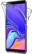 Samsung Galaxy A9 (2018) Hoesje Siliconen TPU + Screenprotector Transparant voor Volledige 360 Graden Bescherming - Gel Case van iCall