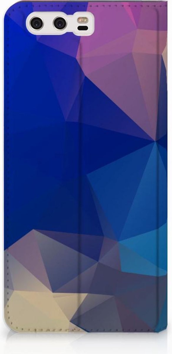 Standcase Hoesje voor Huawei P10 Plus Stand Case Polygon Dark