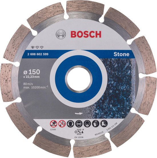 Foto: Bosch diamantdoorslijpschijf standard for stone 150 x 22 23 x 2 x 10 mm