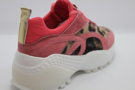 Le Babe dad sneaker - panterprint - roze - maat 39 | bol.com