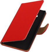 Samsung Galaxy J3 - Effen Rood Booktype Wallet Hoesje