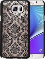 Zwart Brocant TPU back case cover hoesje voor Samsung Galaxy J3