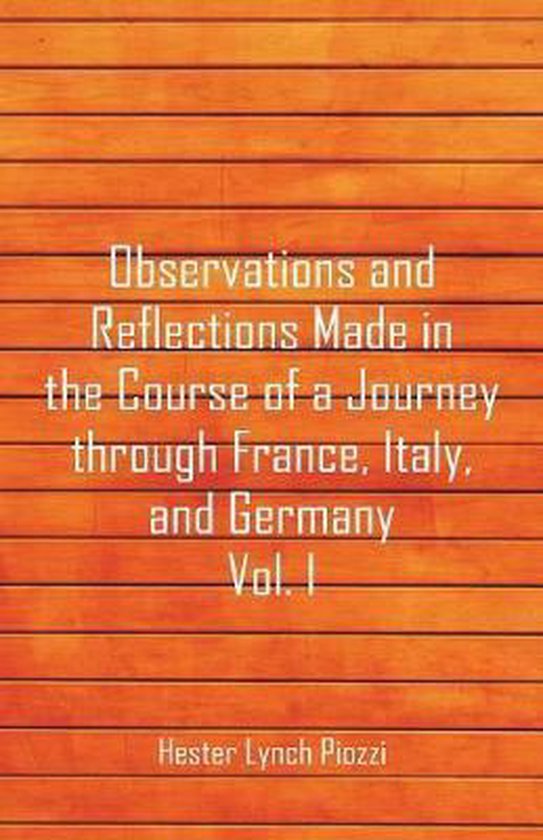 Observations and Reflections Made in the Course of a Journey ... - cover