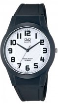 Q&Q VQ50J002Y - Horloge - Sport - Analoog - Unisex - Plastic band - Rond - Cijfers - Kunststof - Zwart - Wit
