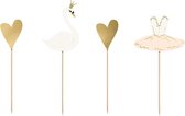 Taarttopper ballerina - zwaan - hart DIY