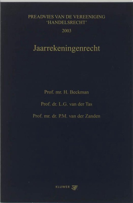 Cover van het boek 'Jaarrekeningenrecht / druk 1' van P.M. van der Zanden en H. Beckman