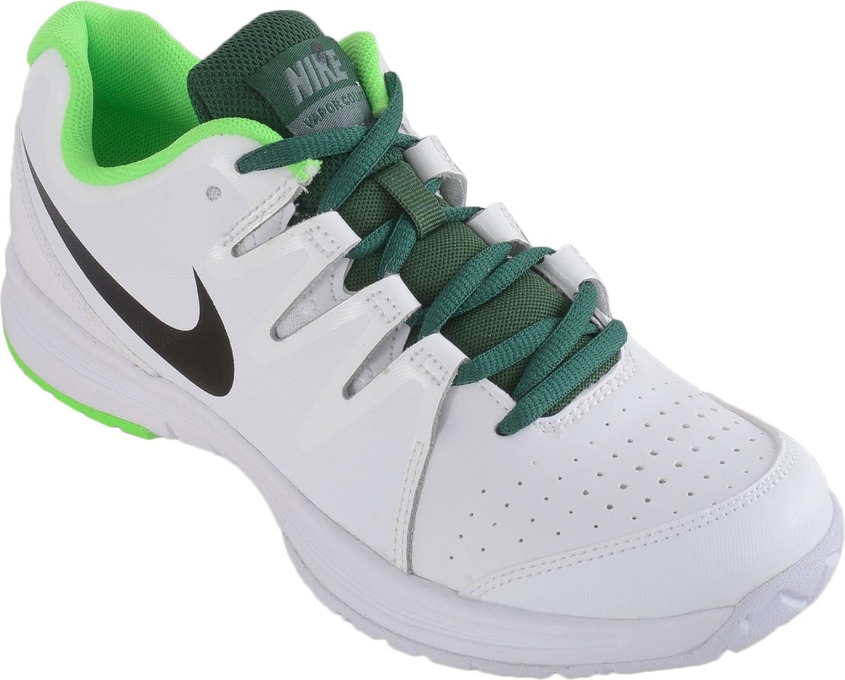 Nike Vapor Court (GS) Tennisschoenen Maat 38 Unisex wit/groen/zwart