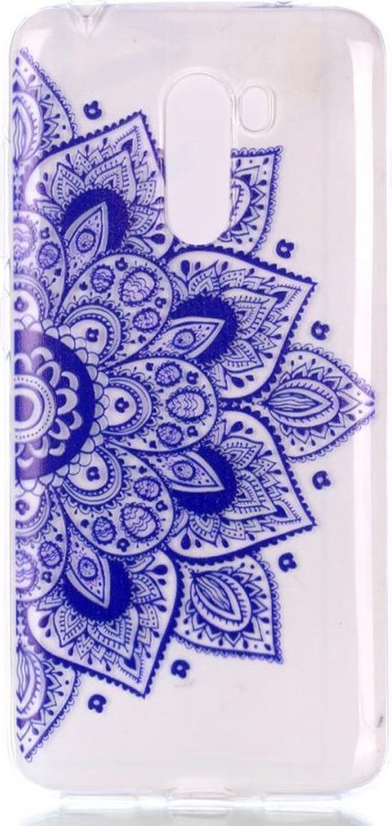 Shop4 - Xiaomi Pocophone F1 Hoesje - Zachte Back Case Mandala Blauw