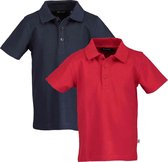 Blue Seven - Jongens - Set(2delig) - Polo Shirts - Rood en Donkerblauw - Maat 98