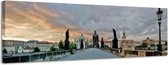 Praag - Canvas Schilderij Panorama 118 x 36 cm