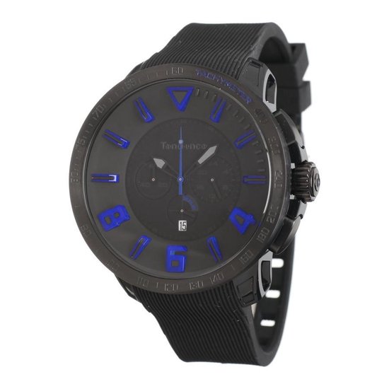 Tendence Round Gulliver Sport Chrono Black/Blue horloge TT560004