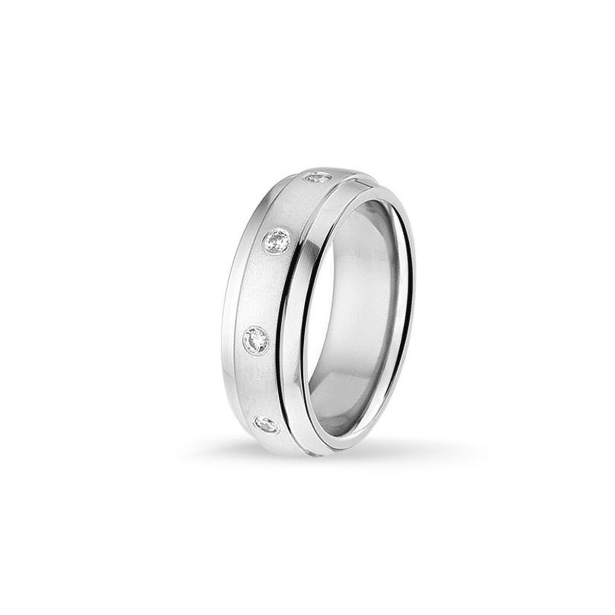 Ring in edelstaal