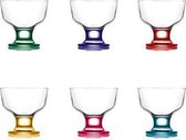 Lav gekleurde ijsglazen ijscoupe 285 ml (6 stuks) - Coral Destina