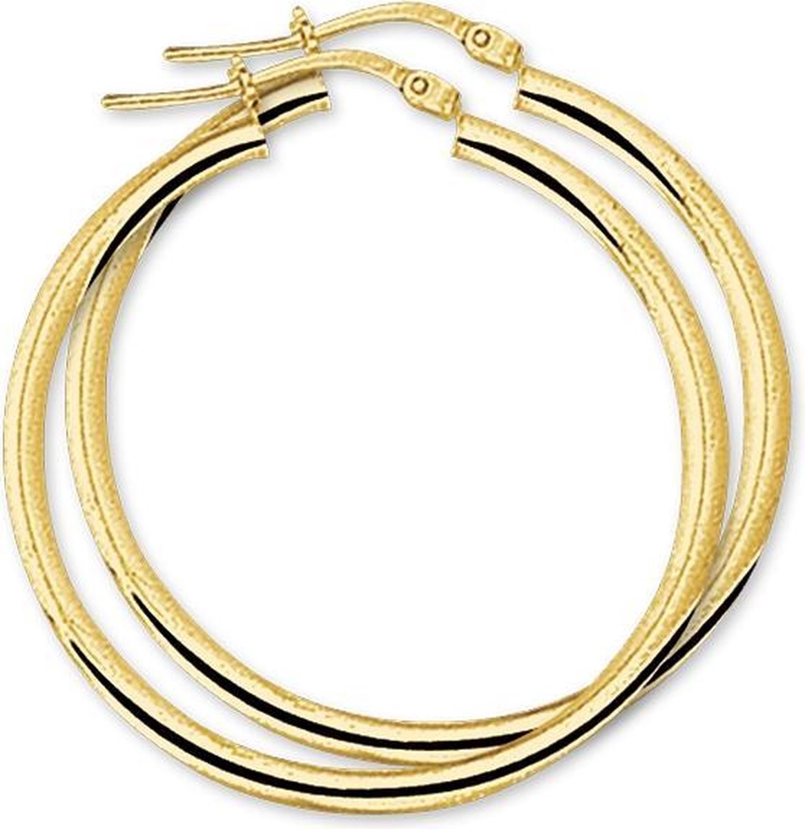 The Jewelry Collection Oorringen Ronde Buis - Goud