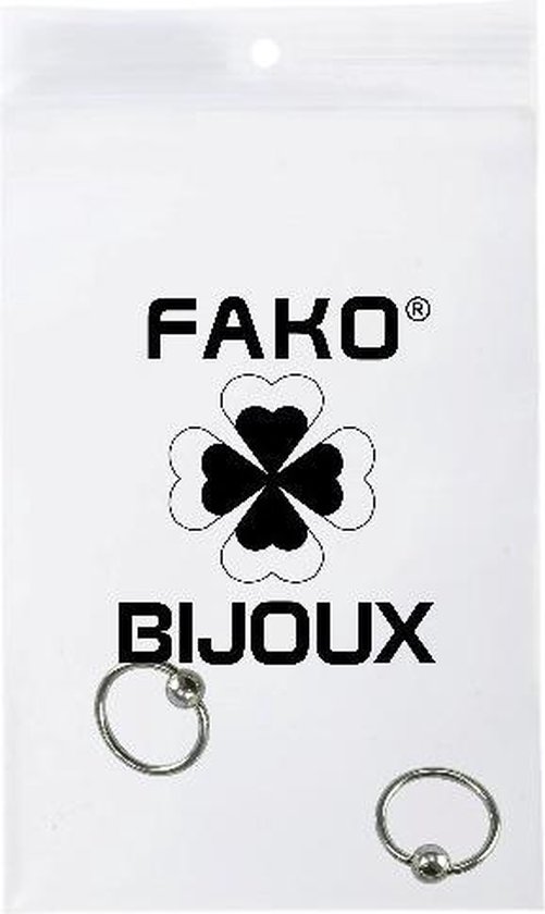 Fako Bijoux® - Ball Closure Piercing - Ring - 12mm - Zilverkleurig - 2 Stuks - Fako Bijoux®