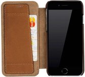 GALATA® Echte Lederen Ultimate Book case voor iPhone 6 / 6S taba bruin