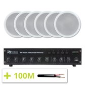 Complete 100V geluidsset met 6 Speakers