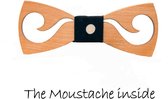 DWIH - houten Vlinderdas - Vlinderstrik van hout - The Moustache inside