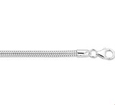 Zilveren Collier slang rond 3 1002383 45 cm