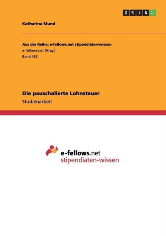 Die pauschalierte Lohnsteuer - cover