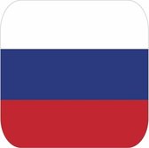 15x Bierviltjes Russische vlag vierkant - Rusland feestartikelen - Landen decoratie