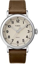 Timex The Standard Collection TW2T20100 Horloge - Leer - Groen - Ø 40 mm