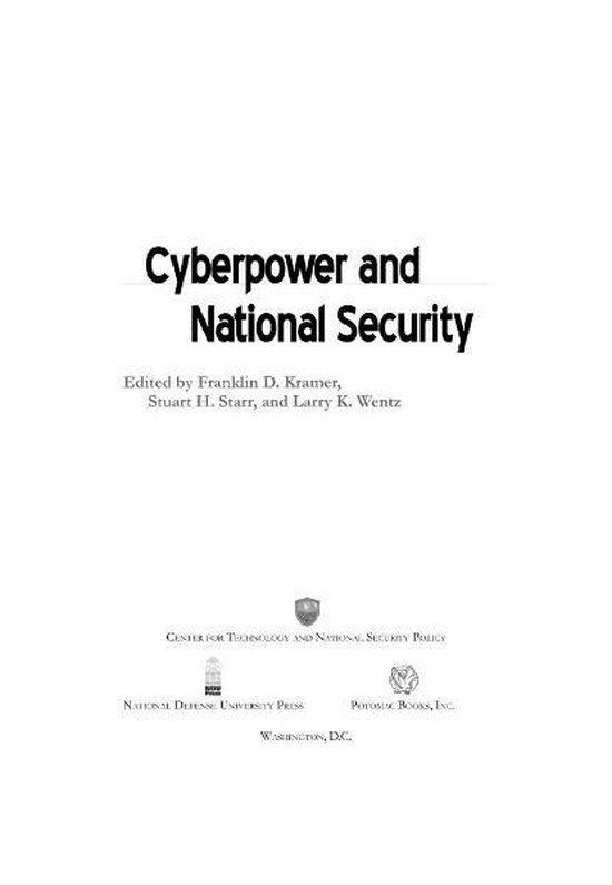 Cyberpower and National Security - cover
