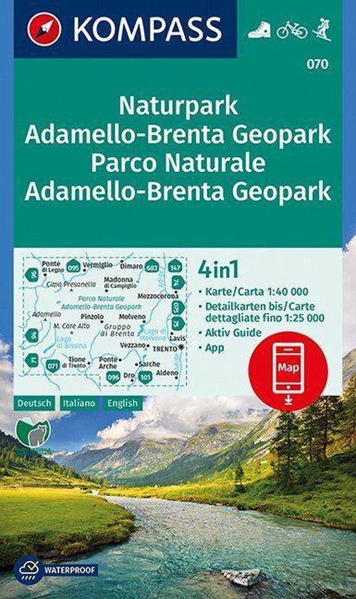 Kompass WK070 Naturpark Adamello-Brenta Geopark - cover