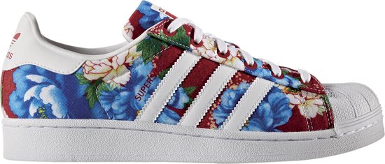 adidas Superstar Dames Sneakers - 37 1/3 - Vrouwen wit/rood/ | bol.com