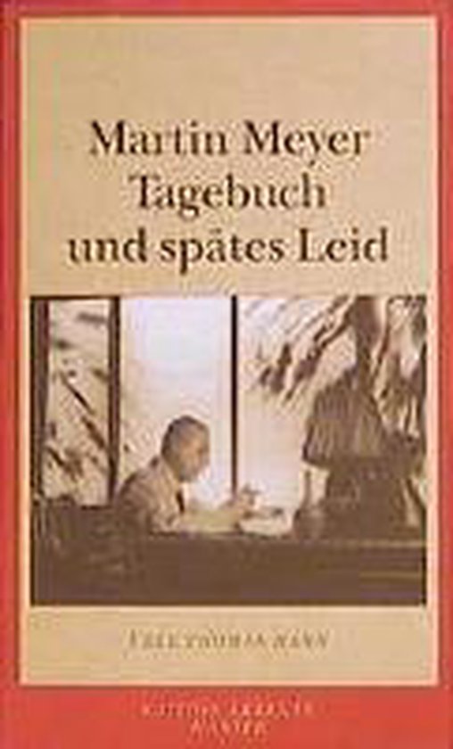 Boek 'Martin Meyer Tagebuch und spätes Leid'. Afbeelding van een man achter een bureau.