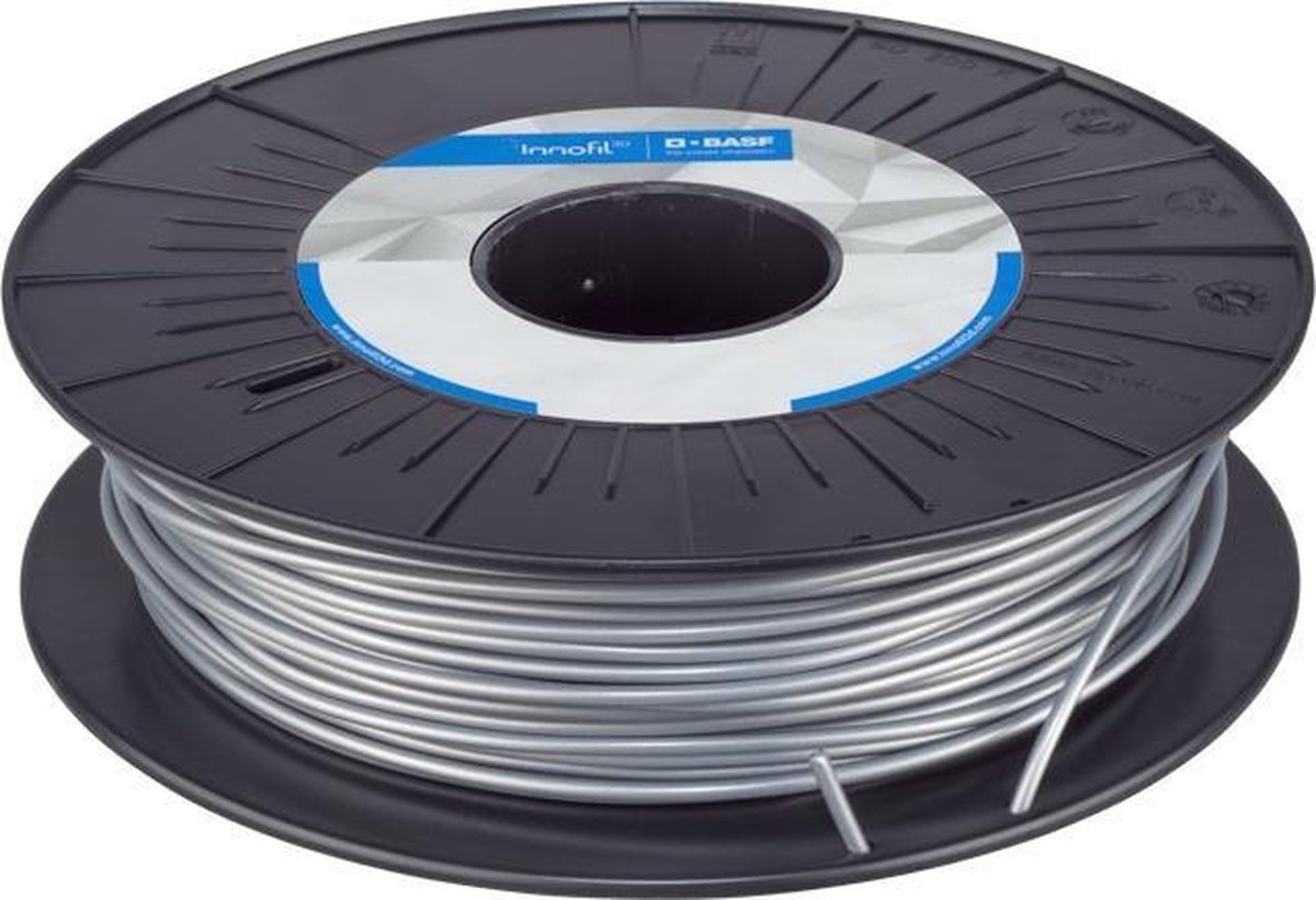 BASF Ultrafuse FL45-2021A050 INNOFLEX 45 SILVER Filament PLA compound, Flexibel filament 1.75 mm 500 g Zilver InnoFlex