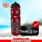 PSV Eindhoven Drinkfles 1 Liter + Dorsh D1 Full Haarwax 150ml