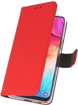 Wallet Cases Hoesje voor Samsung Galaxy A50 Rood