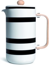Kähler Design Koffie Plunger Omaggio - 900 ml - Porselein - Zwart/Wit/Rose
