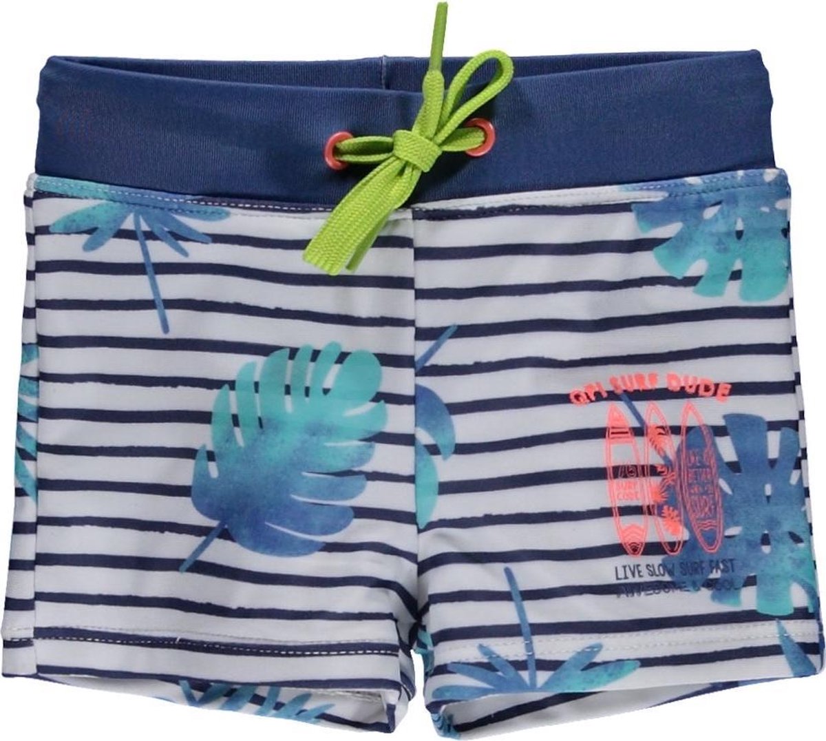 Quapi Zwembroekje Johan jeans blue stripe  -  Maat  80