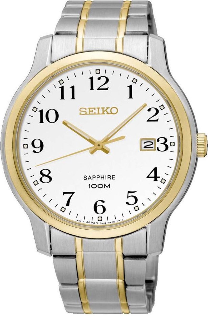 Seiko SGEH68P1 horloge heren - zilver en goud - edelstaal | bol.com