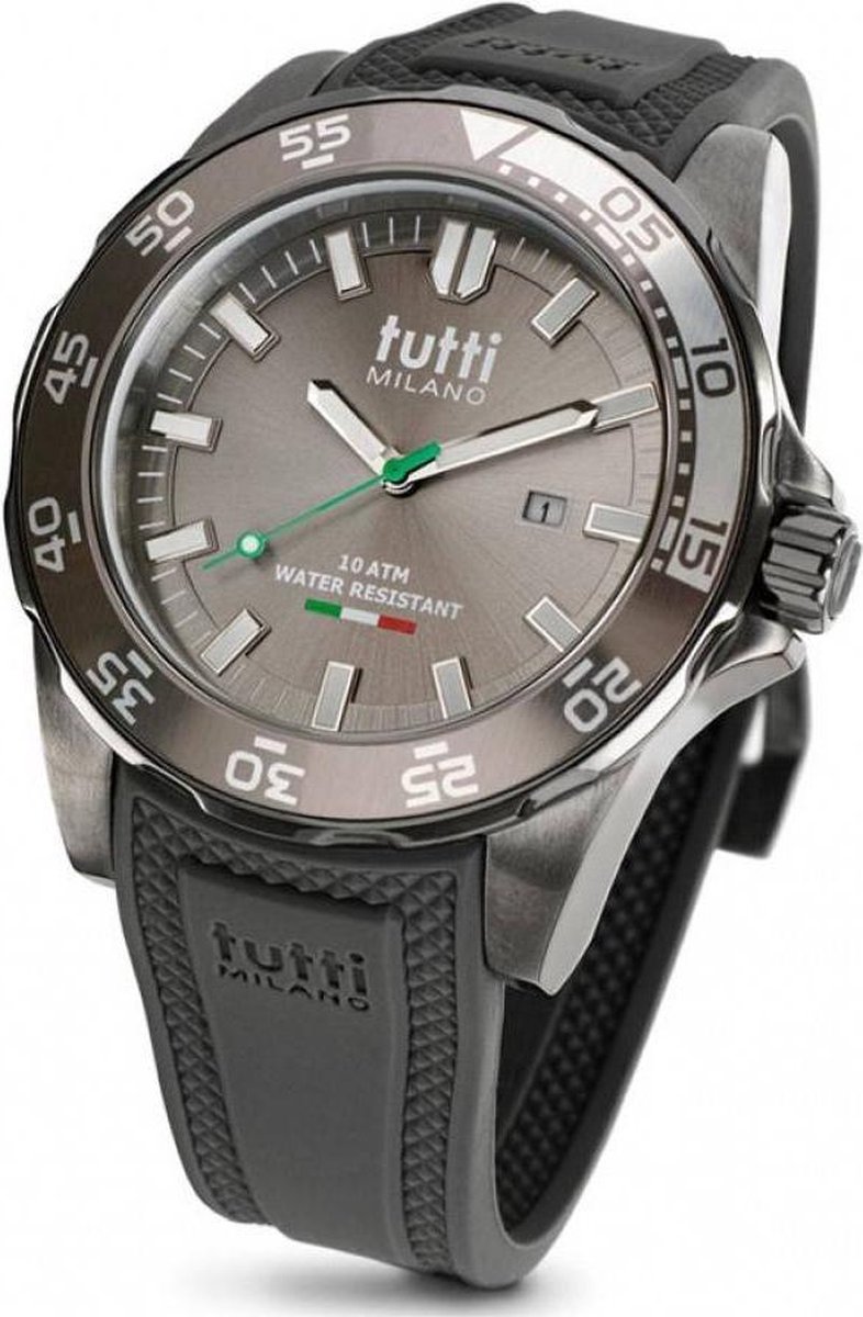 Tutti Milano TM901TP- Horloge - 48 mm - Taupe - Collectie Corallo