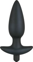 Black Velvets – Siliconen 5-Traps Vibratie Plug voor Anaal Gebruik met Verticale Stop maat L – Zwart