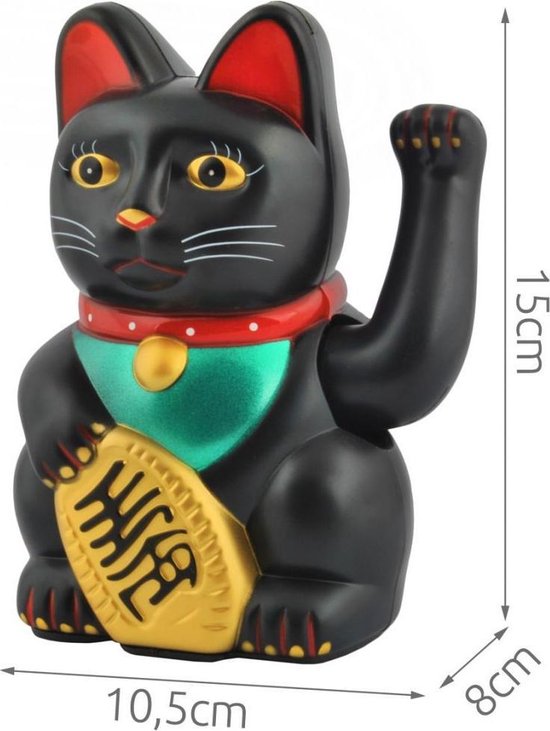 Maneki Neko - zwaaiende kat - geluksbrenger Chinese kat - Japanse gelukskat  Lucky Cat... | bol.com