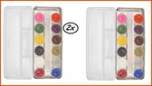 2x Superstar schmink palet basic 12 kleuren