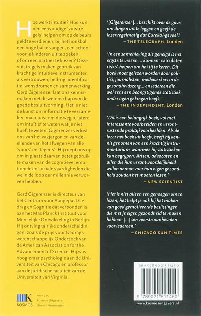 De Kracht Van Je Intuitie - back cover