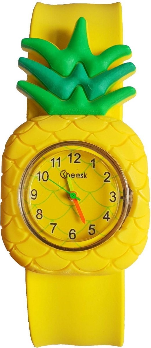 Fako® - Kinderhorloge - Slap On Mini - Ananas - Geel