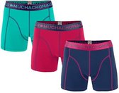 MuchachoMalo - 3-pack Boxershorts Rood / Turquoise / Blauw - XL