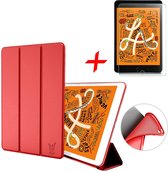 iPad Mini 5 Hoes - iPad Mini 5 Screenprotector - 2019 - Smart Book Case Hoesje Rood